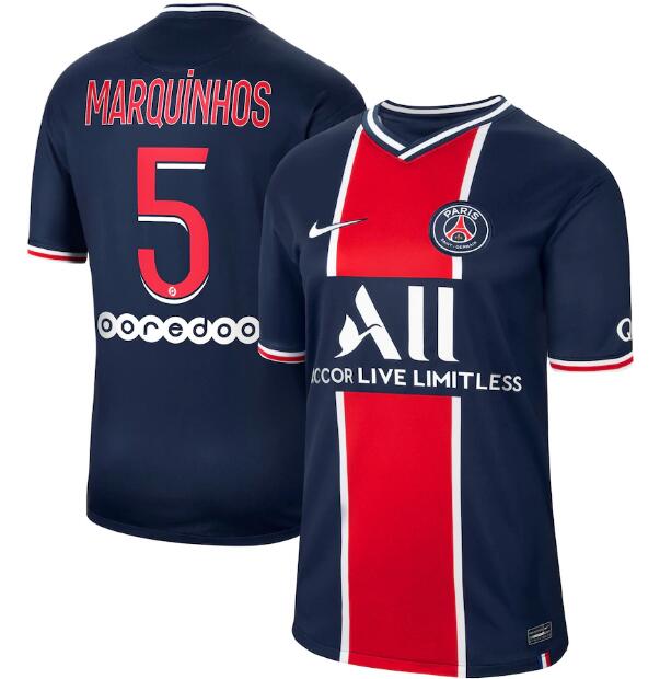 PSG Home Kit Soccer Jersey Marquinhos 5 2020/21